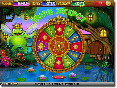 Triple Jackpot Super Lucky Frogs AUD Prizes